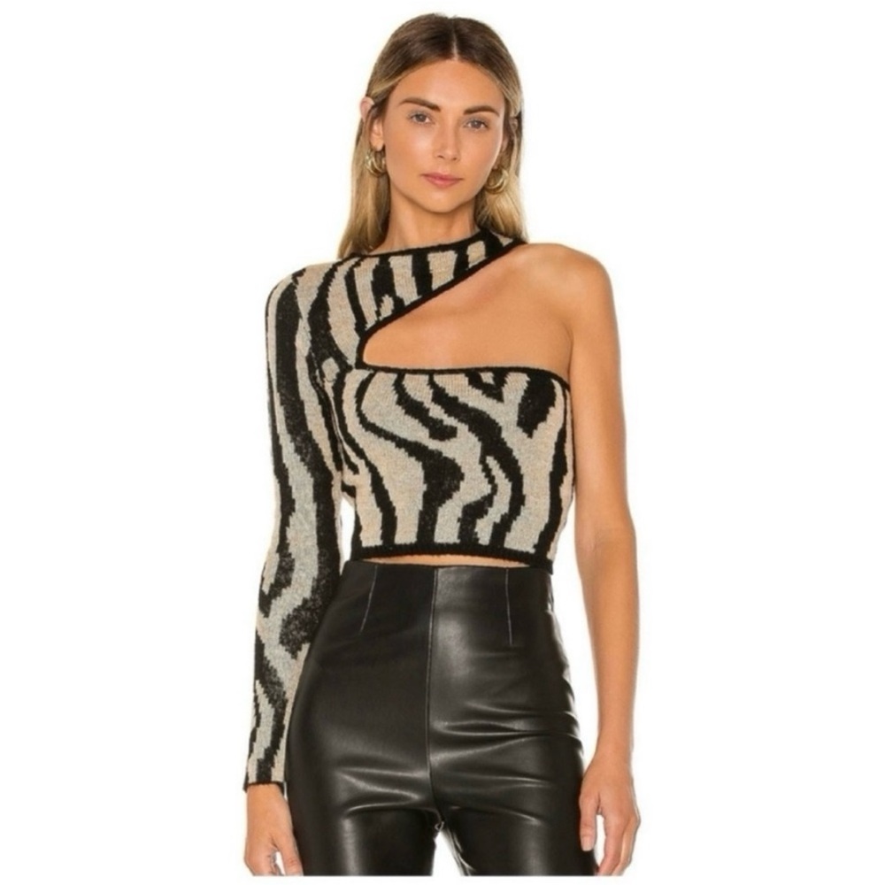 NBD Olivia Cutout Zebra Sweater